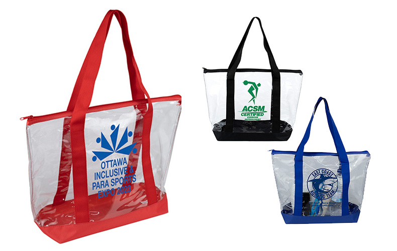 Gusset - Jumbo Clear Zippered Tote Bag Gusset - Jumbo Clear Zippered Tote Bag